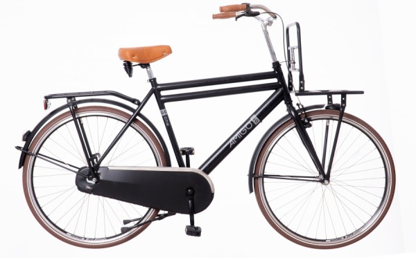 AMIGO Go One, Herren - Transport - Fahrrad, 28 Zoll, 59 cm, Mattschwarz