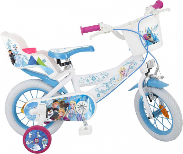 Disney Frozen Mädchen - Fahrrad, 12 Zoll, Weiß, Blau