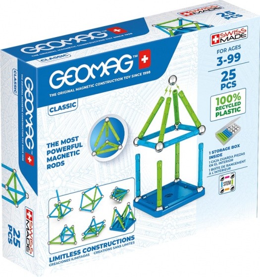Geomag Bausatz Classic, Green Line, 25-teilig
